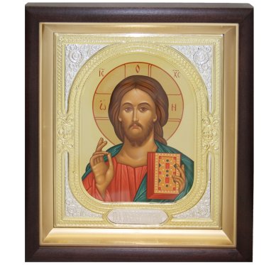 Иконы Господь Вседержитель икона в киоте (24,5 х 28,5 см, Софрино)