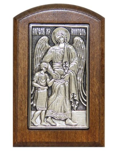 Иконы Ангел Хранитель икона на дереве ручная работа (7,5 х 11,5 см)