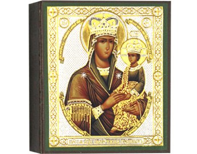 Иконы Споручница Грешных, икона Божией Матери (6 х 7 см)
