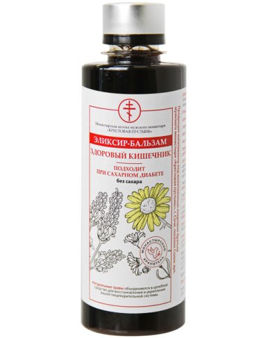 Натуральные товары Эликсир-бальзам без сахара «Здоровый кишечник» (275 мл) Солох-Аул