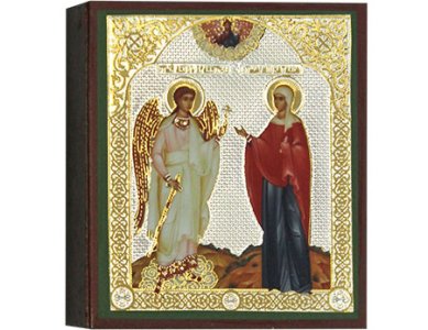 Иконы Святая мученица Наталия и Ангел Хранитель, икона 6 х 7 см