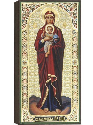 Иконы Валаамская икона Божией Матери, 9 х 19 см