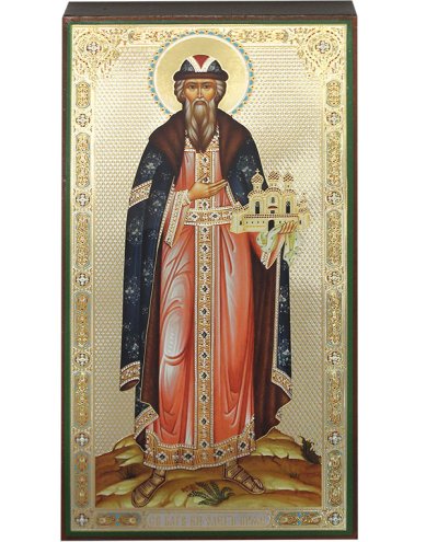 Иконы Преподобный и благоверный князь Олег Брянский, икона 13х25 см, Тиль