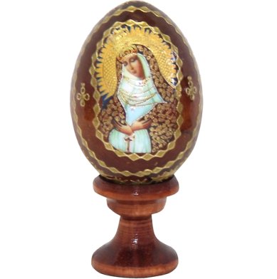 Утварь и подарки Яйцо малое на подставке с образом Пресвятой Богородицы «Остробрамская»