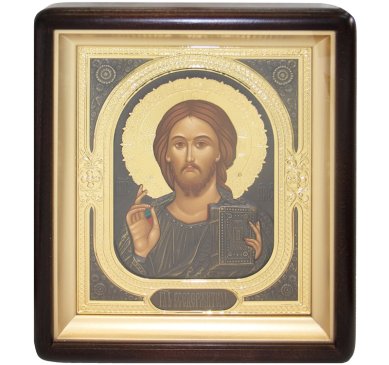 Иконы Господь Вседержитель икона в киоте (25 х 28 см, Софрино)