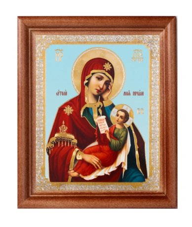 Иконы Утоли моя печали икона Божией Матери под стеклом (13х16 см, Софрино)