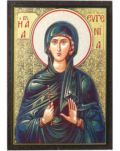 Иконы Евгения Римская икона на МДФ (6,3 х 9 см)