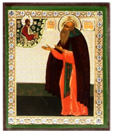 Иконы Антоний Сийский преподобный икона на дереве (6х7 см, Тиль)