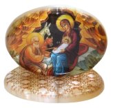 Иконы Икона настольная из селенита «Рождество Христово» (8,5 х 7 см)