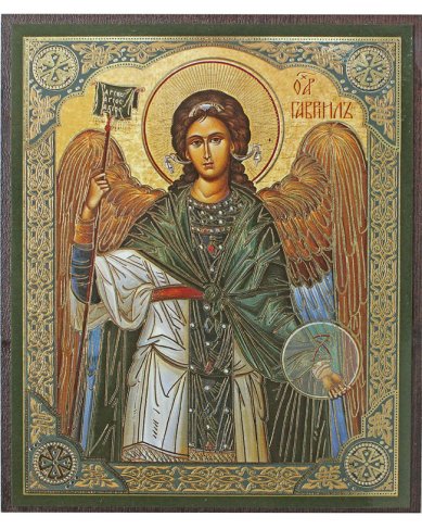 Иконы Гавриил Архангел икона на МДФ (10,3 х 12,3 см)