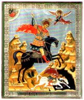 Иконы Димитрий Солунский великомученик икона на дереве (17х21 см, Тиль)