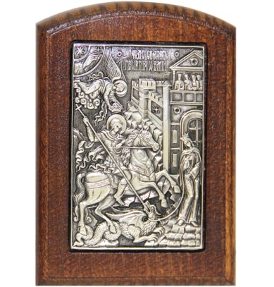 Иконы Георгий Победоносец икона, ручная работа (10,5 х 7,5 см)