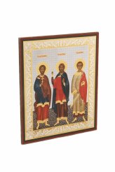 Иконы Гурий, Самон, Авив икона на оргалите (11х13 см, Софрино)
