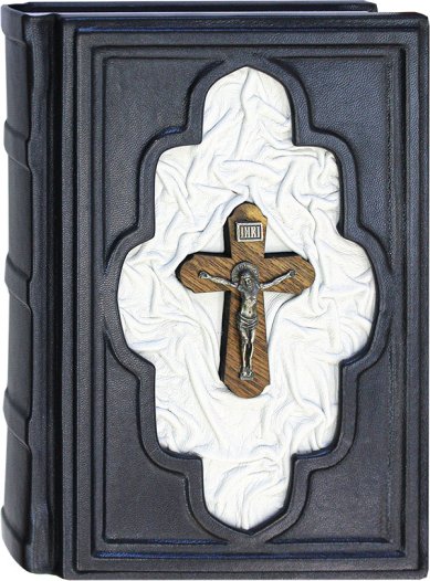 Книги Православный молитвослов (русский язык, деревянный крест на обложке, кожа)