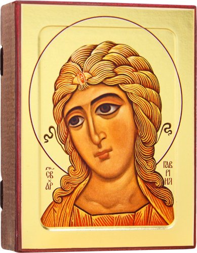 Иконы Ангел Златые Власы икона на дереве (12,5 х 16 см)