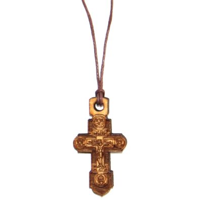 Иконы Крестик нательный деревянный на шнурке (2,2 х 4,3 см)