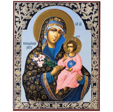 Иконы Неувядаемый Цвет икона Божией Матери (11 х 14 см, Софрино)
