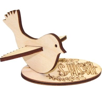Утварь и подарки Сувенир для раскрашивания «С Пасхой!» птичка на подставке (фанера)