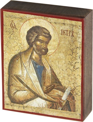 Иконы Петр святой апостол (старинная) икона на дереве