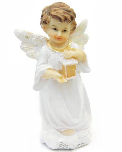 Утварь и подарки Фигурка ангела с фонариком, высота 11 см