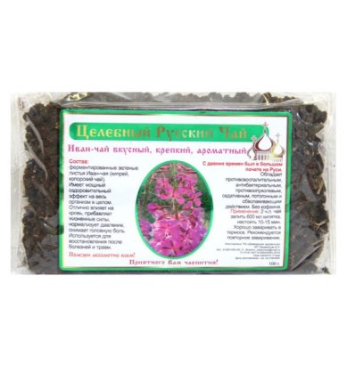 Натуральные товары Иван-чай ферментированный (пакет, 100 г)