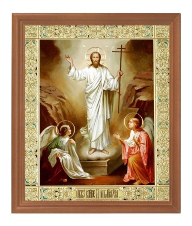 Иконы Воскресение Христово икона под стеклом (20 х 24 см, Софрино)