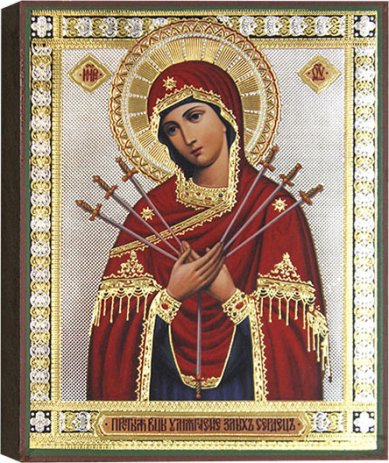 Иконы Умягчение Злых Сердец, икона Божией Матери, 13 х 16 см