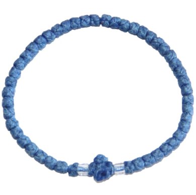 Утварь и подарки Комбоскини голубые (греческие узелковые чётки, носимые афонскими монахами)