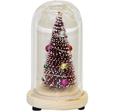 Утварь и подарки Рождественский сувенир «Елочка в колбе» с подсветкой (высота 14 см)