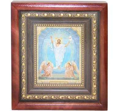 Иконы Воскресение Христово икона в киоте (17 х 19,5 см)