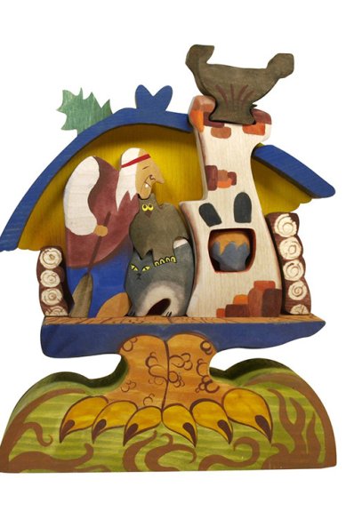 Утварь и подарки Деревянная игрушка «Баба-Яга в избушке»