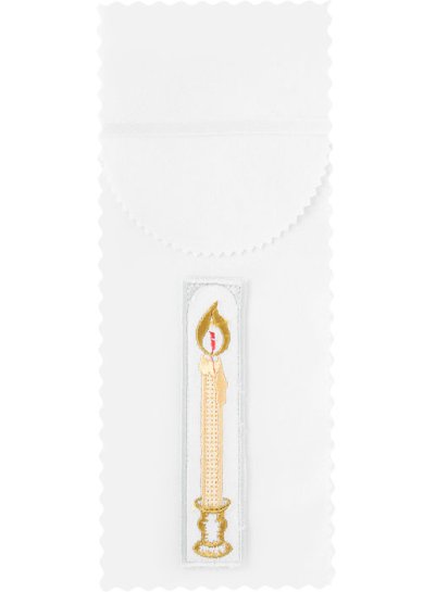 Утварь и подарки Чехол для свечей с вышивкой белый, 26х10 см