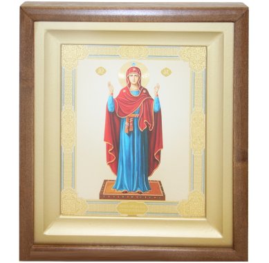 Иконы Нерушимая Стена икона Божией Матери в киоте (25 х 28 см)