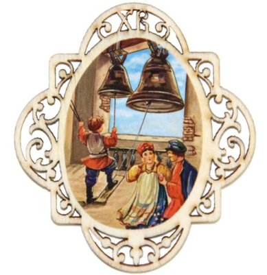 Утварь и подарки Магнит колокольчик «Христос Воскресе!» (6 х 6,5 см) 