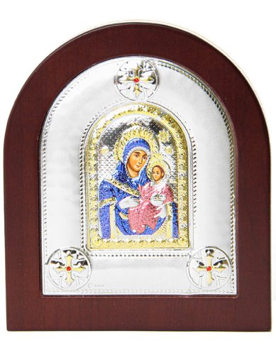Иконы Вифлеемская икона Божией Матери, в серебряном окладе ручная работа, Греция (12 х 14 см)