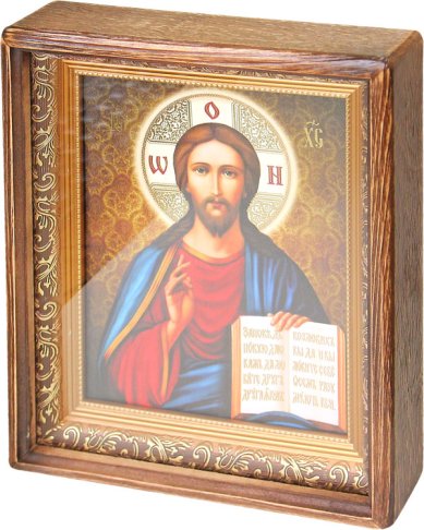 Иконы Господь Вседержитель икона в киоте (27,5 х 33 см)