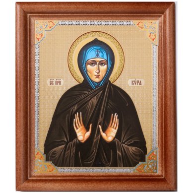 Иконы Кира Берийская икона в деревянной рамке (13 х 15,5 см, Софрино)
