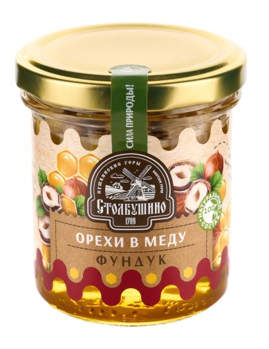 Натуральные товары Орехи в меду. Фундук, 160 г