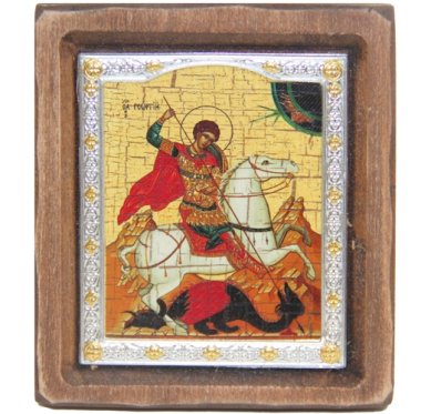 Иконы Георгий Победоносец икона (8 х 9 см)