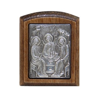 Иконы Икона Пресвятая Троица ручная работа (4,2 х 5,5 см)