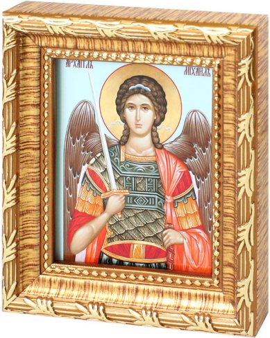 Иконы Михаил Архангел, икона в багете 8х9,5 см