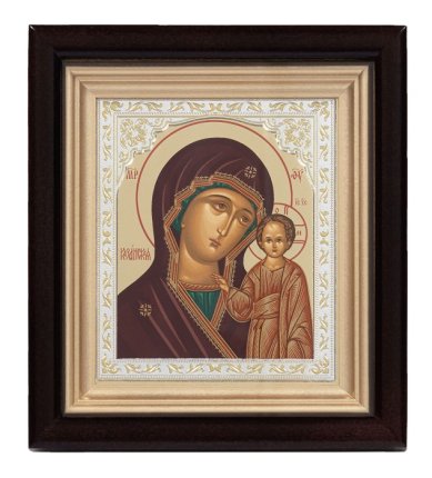 Иконы Казанская БМ икона в киоте (16,3 х 18,4 см)