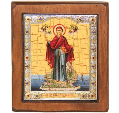 Иконы Игуменья горы Афон икона Божией Матери (11 х 13 см)