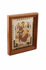 Иконы Всецарица икона Божией Матери под стеклом (13 х 16 см, Софрино)