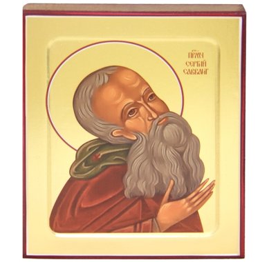 Иконы Сергий Савваит мученик икона на дереве (12,5 х 16 см)