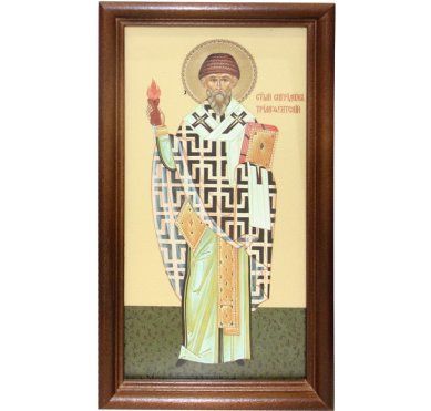 Иконы Спиридон Тримифунтский икона (13 х 24 см. Софрино)