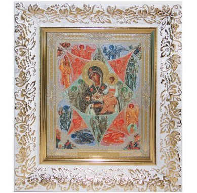 Иконы Неопалимая Купина икона Божией Матери в багетной рамке (22 х 25 см)