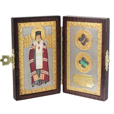 Утварь и подарки Складень с частицей гроба и плата святителя Луки Крымского