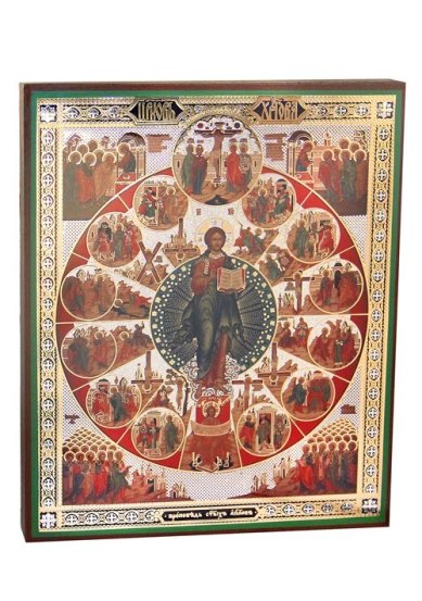 Иконы Церковь Христова икона, литография на дереве (18х21 см, Тиль)