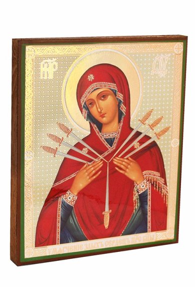 Иконы «Умягчение злых сердец» образ Божией Матери икона, литография на дереве (18х21 см, Тиль)